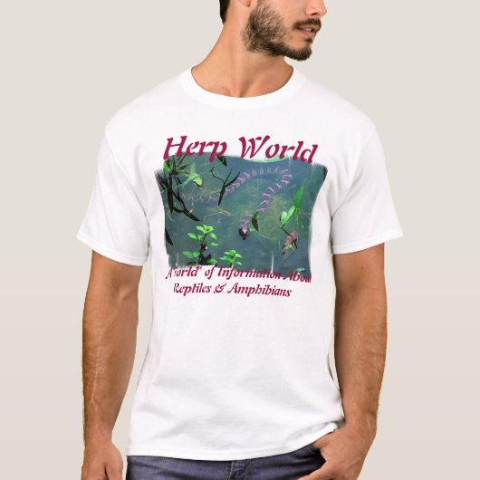 Herp World "Water Snake in the Wild" T-Shirt (Voorkant)