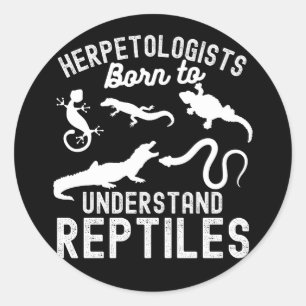 Herpetologen, Geboren om Reptielen te Begrijpen Ronde Sticker
