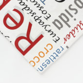 Herpetologie in Typografie Fleece Deken (Hoek)