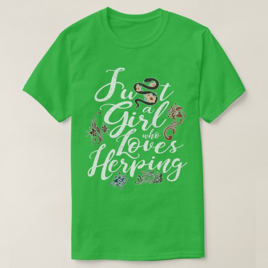 Herpetology Snake Reptile Girl Herping Gecko T-shirt (Design voorkant)