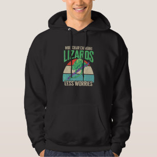 Herpetoloog Hagedis Reptiel Retro Vintage Kameleon Hoodie