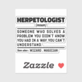 Herpetoloog Noun Cool Professor Sarcastisch Gezegd Sticker (Vel)