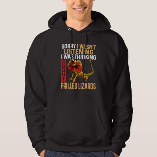 Herpetoloog Reptile Frilled Lizard Hoodie (Voorkant)