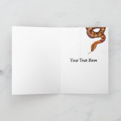 Herps Happy Birthday Rainbow Boa Snake Kaart (Binnen)