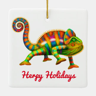 Herpy Feestdagen Chameleon Ornament