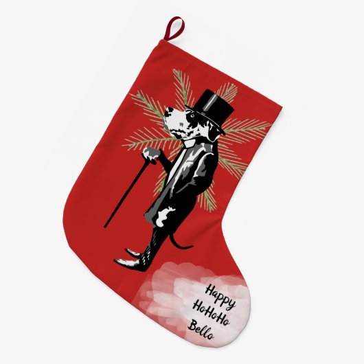 Herr Deutsche Dogge Grote Kerstsok (Voorkant (Hangend))