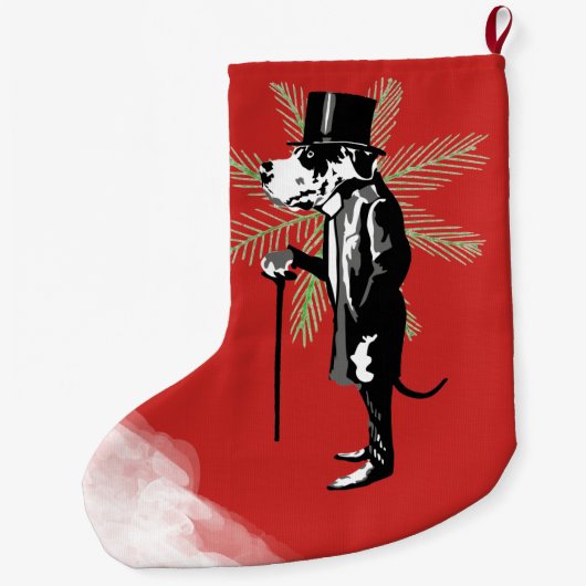 Herr Deutsche Dogge Grote Kerstsok (Achterkant)