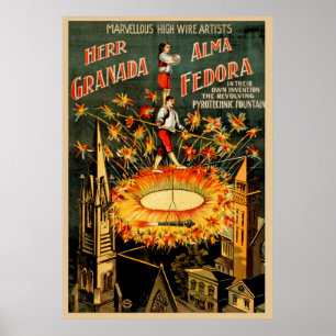 Herr Granada, Alma Fedora  Wire Artists Poster
