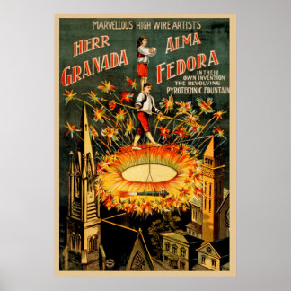 Herr Granada, Alma Fedora  Wire Artists Poster