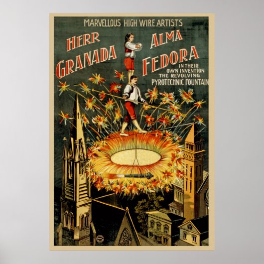 Herr Granada, Alma Fedora  Wire Artists Poster (Voorkant)