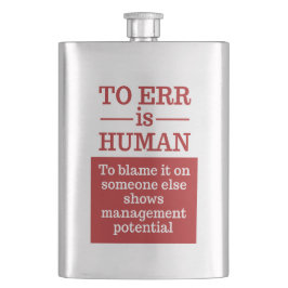 "Herr is menselijke" kolf Heupfles