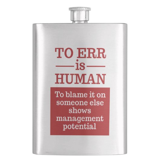 "Herr is menselijke" kolf Heupfles (Voorkant)