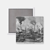 Herr Krupp's Factory in Essen, Duitsland Magneet (Voorkant / Achterkant)