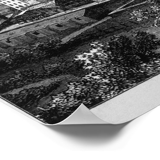 Herr Krupp's Factory in Essen, Duitsland Poster (Hoek)