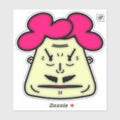 Herr Mustache cartoon face v1 Sticker (Vel)