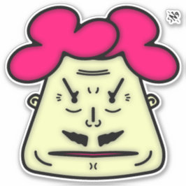 Herr Mustache cartoon face v1 Sticker