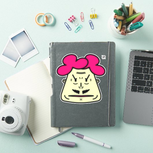 Herr Mustache cartoon face v1 Sticker (iPad Cover)