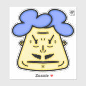 Herr Mustache cartoon face v2 Sticker (Vel)