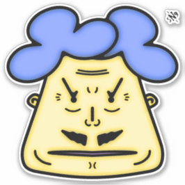 Herr Mustache cartoon face v2 Sticker