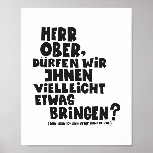 Herr Ober - Pappa Ante Portas - Loriot Herr Ober Poster (Voorkant)