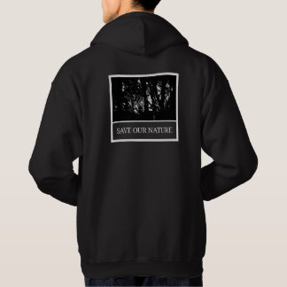 Herren Hoodie Schwarz – „Save Our Nature“