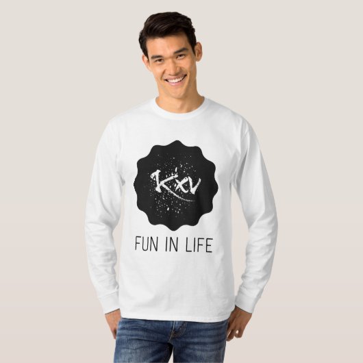 Herren Langarm Shirt Fun in Life  (Voorkant volledig)