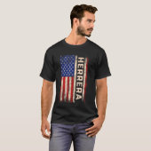 Herrera Achternaam Shirt Herrera Naam American Fla (Voorkant volledig)