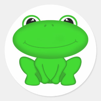 Herribbit! Green Froggie Ronde Sticker