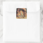 Herrijding 2 vierkante sticker (Tas)