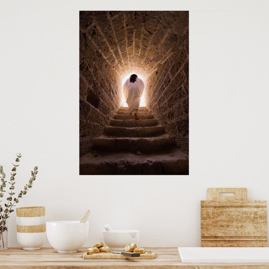 Herrijding van Jezus Christus print/poster Poster (Keuken)
