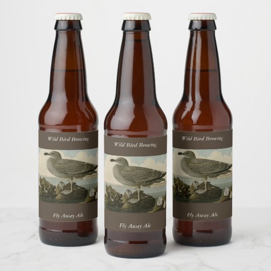 Herring Gull uit John Audubon's Birds of America Bier Etiket (Flessen)
