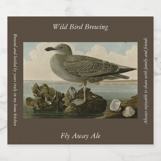 Herring Gull uit John Audubon's Birds of America Bier Etiket (Enkel label)