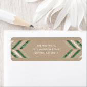 Herringbone Band Address Label - Clover (Insitu)