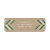 Herringbone Band Address Label - Clover (Voorkant)