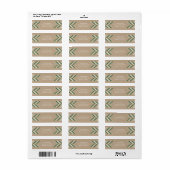 Herringbone Band Address Label - Clover (Full Sheet)