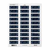 Herringbone Band Address Label - Denim (Full Sheet)