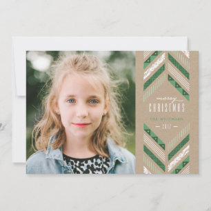Herringbone Band Holiday Kaart - Omslag