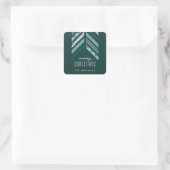 Herringbone Band Holiday Sticker - Blauwgroen (Tas)