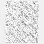 Herringbone Black op elke aangepaste kleur Fleece Deken (Voorkant)