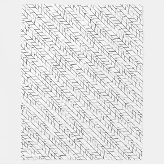 Herringbone Black op elke aangepaste kleur Fleece Deken (Voorkant)
