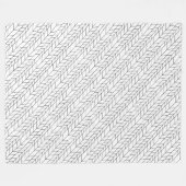 Herringbone Black op elke aangepaste kleur Fleece Deken (Voorkant (Horizontaal))