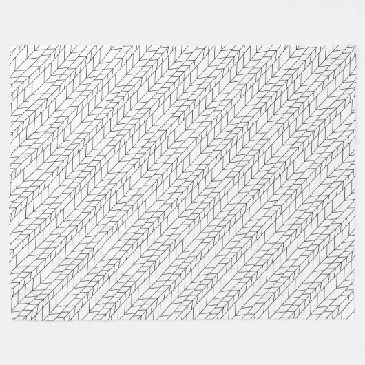 Herringbone Black op elke aangepaste kleur Fleece Deken (Voorkant (Horizontaal))