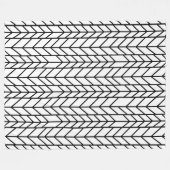 Herringbone Black op elke aangepaste kleur Fleece Deken (Voorkant (Horizontaal))