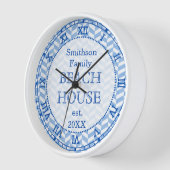 Herringbone Blue White Beach House Custom (Hoek)