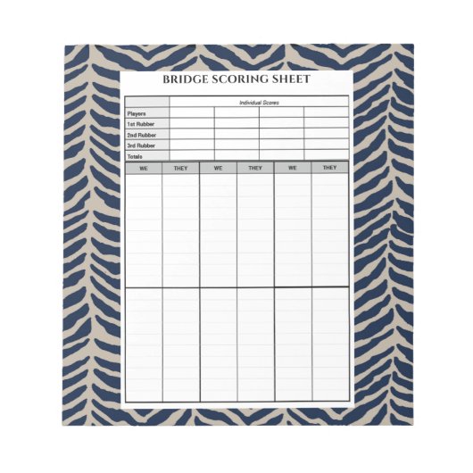 Herringbone Bridge Score Pad Notitieblok (Voorkant)