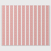Herringbone Chevron Stripe Red Cadeaupapier (Vlak)