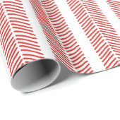 Herringbone Chevron Stripe Red Cadeaupapier (Rol Hoek)