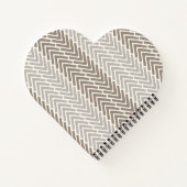 Herringbone Chic Taupe Grey Notitieboek (Achterkant)