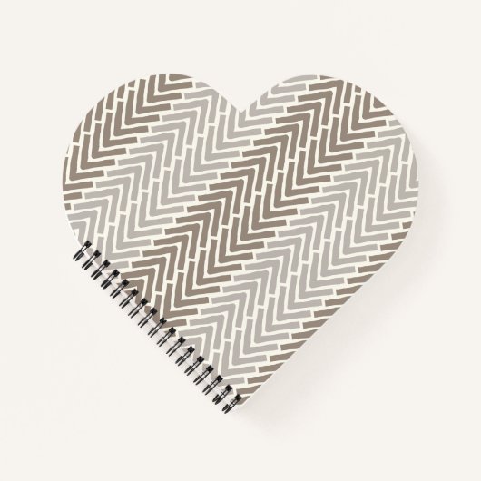 Herringbone Chic Taupe Grey Notitieboek (Voorkant)