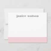 Herringbone gepersonaliseerde flat note cards - ro notitiekaartje (Voorkant)